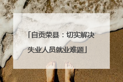 自贡荣县：切实解决失业人员就业难题