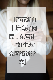 芦花新闻丨培育好网民，东营让“好生态”变网络新常态