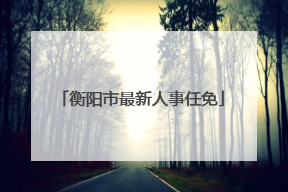 衡阳市最新人事任免