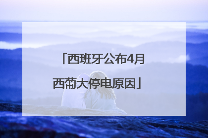 西班牙公布4月西葡大停电原因