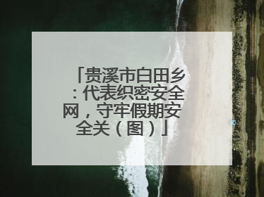 贵溪市白田乡：代表织密安全网，守牢假期安全关（图）