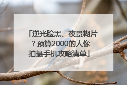 逆光脸黑、夜景糊片？预算2000的人像拍摄手机攻略清单