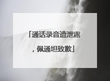 通话录音遭泄露，佩通坦致歉