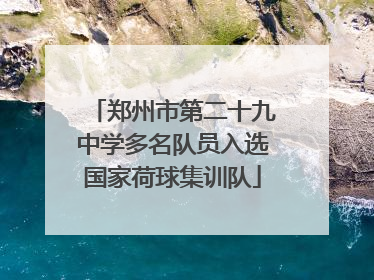 郑州市第二十九中学多名队员入选国家荷球集训队