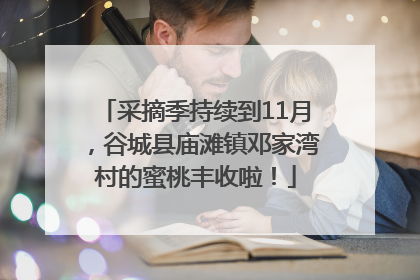 采摘季持续到11月，谷城县庙滩镇邓家湾村的蜜桃丰收啦！