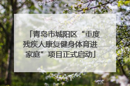 青岛市城阳区“重度残疾人康复健身体育进家庭”项目正式启动