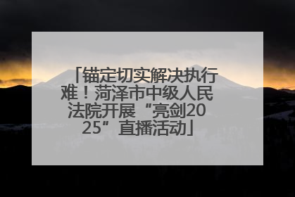 锚定切实解决执行难！菏泽市中级人民法院开展“亮剑2025”直播活动
