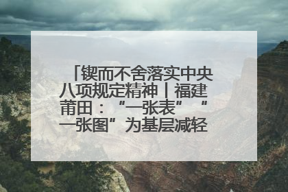 锲而不舍落实中央八项规定精神丨福建莆田：“一张表”“一张图”为基层减轻“数字负担”