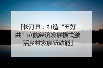长汀县：打造“五好三共”庭院经济发展模式激活乡村发展新动能