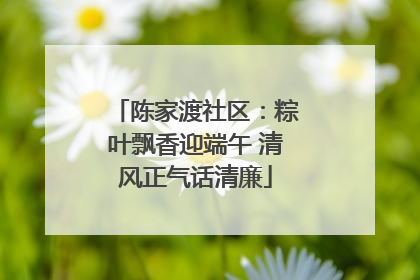 陈家渡社区：粽叶飘香迎端午 清风正气话清廉