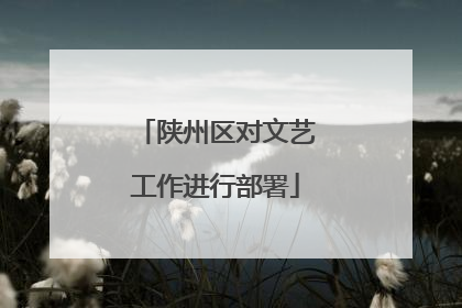 陕州区对文艺工作进行部署