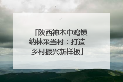 陕西神木中鸡镇纳林采当村：打造乡村振兴新样板