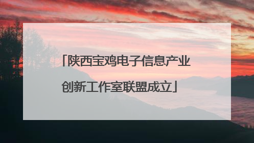 陕西宝鸡电子信息产业创新工作室联盟成立