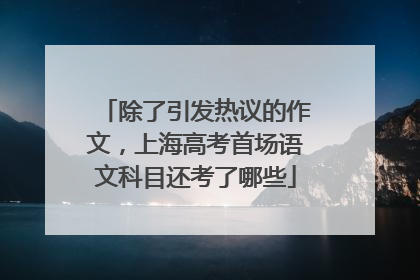 除了引发热议的作文，上海高考首场语文科目还考了哪些