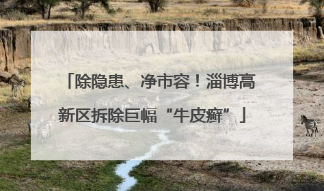 除隐患、净市容！淄博高新区拆除巨幅“牛皮癣”
