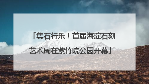 集石行乐！首届海淀石刻艺术周在紫竹院公园开幕