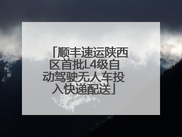 顺丰速运陕西区首批L4级自动驾驶无人车投入快递配送