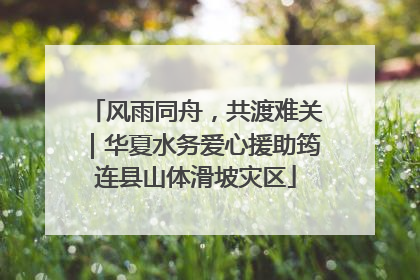 风雨同舟，共渡难关｜华夏水务爱心援助筠连县山体滑坡灾区
