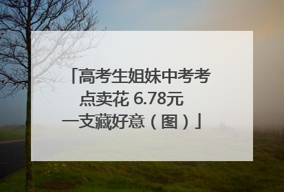 高考生姐妹中考考点卖花 6.78元一支藏好意（图）