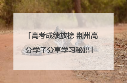 高考成绩放榜 荆州高分学子分享学习秘籍