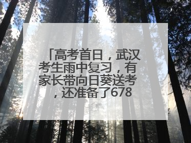 高考首日，武汉考生雨中复习，有家长带向日葵送考，还准备了678元红包