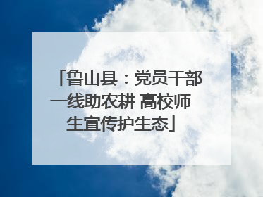 鲁山县：党员干部一线助农耕 高校师生宣传护生态