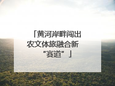 黄河岸畔闯出农文体旅融合新“赛道”