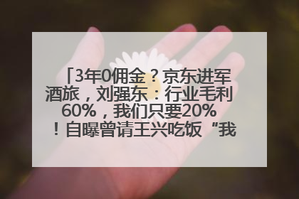 3年0佣金？京东进军酒旅，刘强东：行业毛利60%，我们只要20%！自曝曾请王兴吃饭“我要做外卖了”