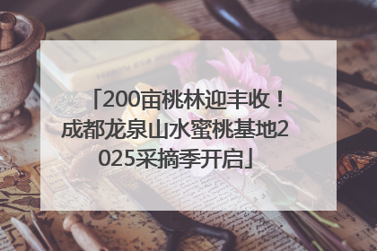 200亩桃林迎丰收！成都龙泉山水蜜桃基地2025采摘季开启