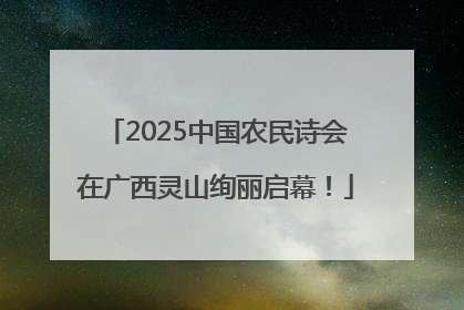 2025中国农民诗会在广西灵山绚丽启幕！