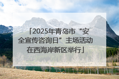 2025年青岛市“安全宣传咨询日”主场活动在西海岸新区举行