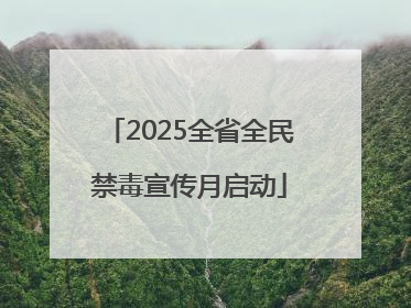 2025全省全民禁毒宣传月启动