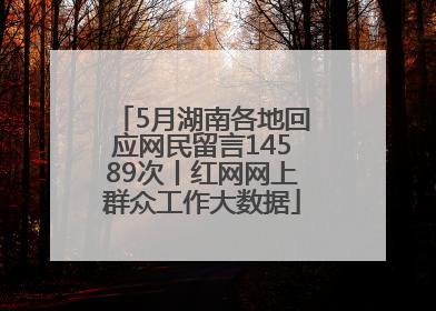 5月湖南各地回应网民留言14589次丨红网网上群众工作大数据