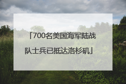 700名美国海军陆战队士兵已抵达洛杉矶