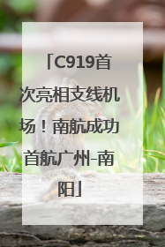 C919首次亮相支线机场！南航成功首航广州-南阳